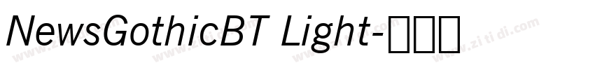 NewsGothicBT Light字体转换